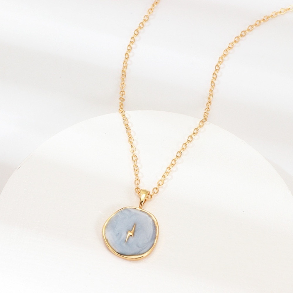 *AZALEE* Gray x Gold Fashion Lightning Necklace
